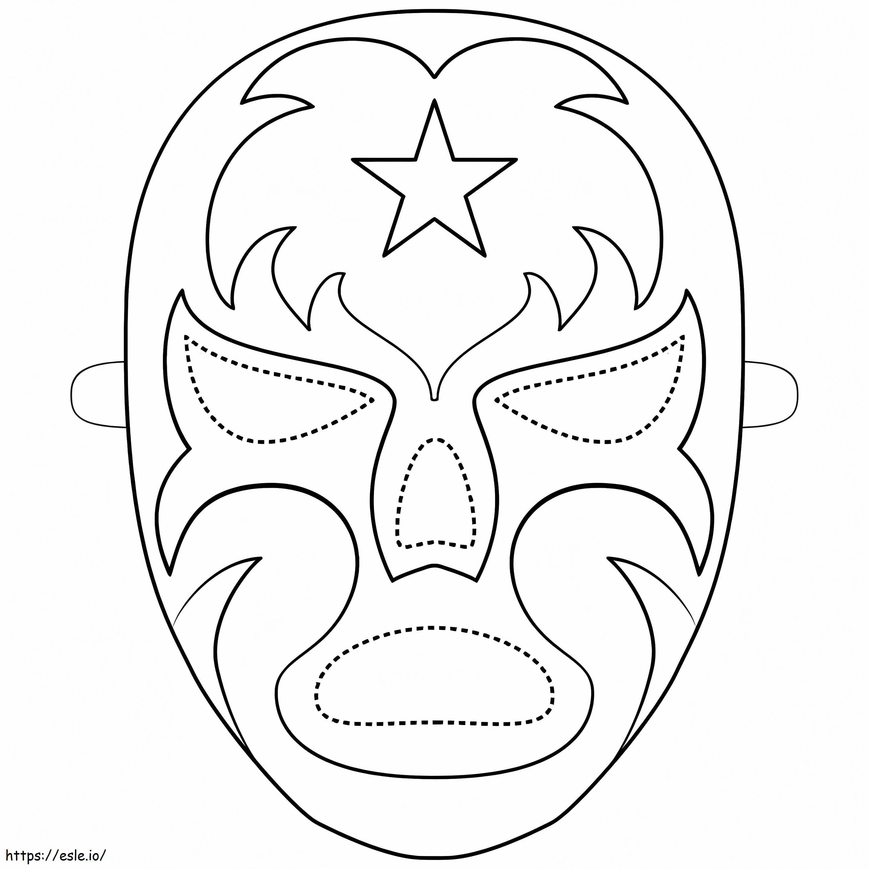 Maschera da lottatore da colorare