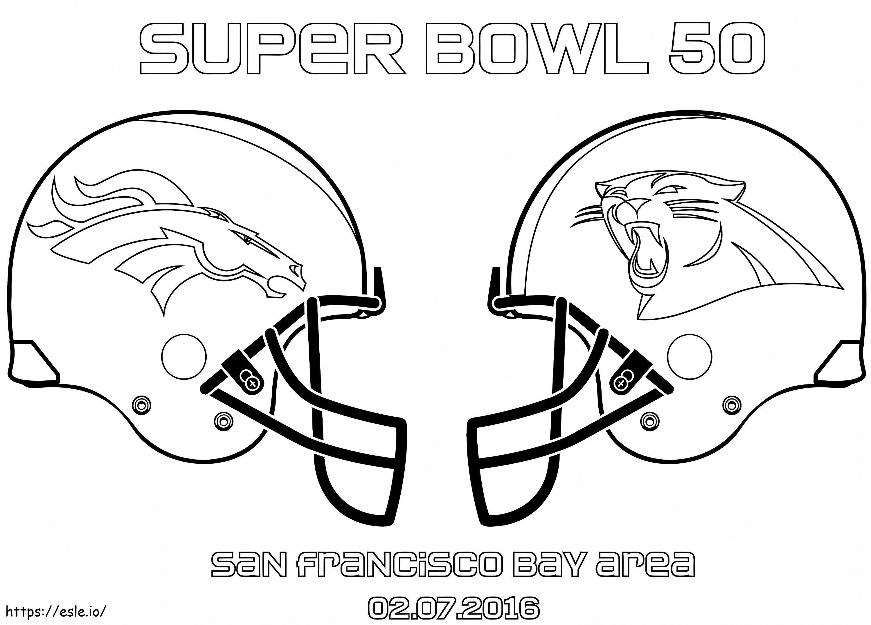 Pagina de colorat Super Bowl 50 de colorat