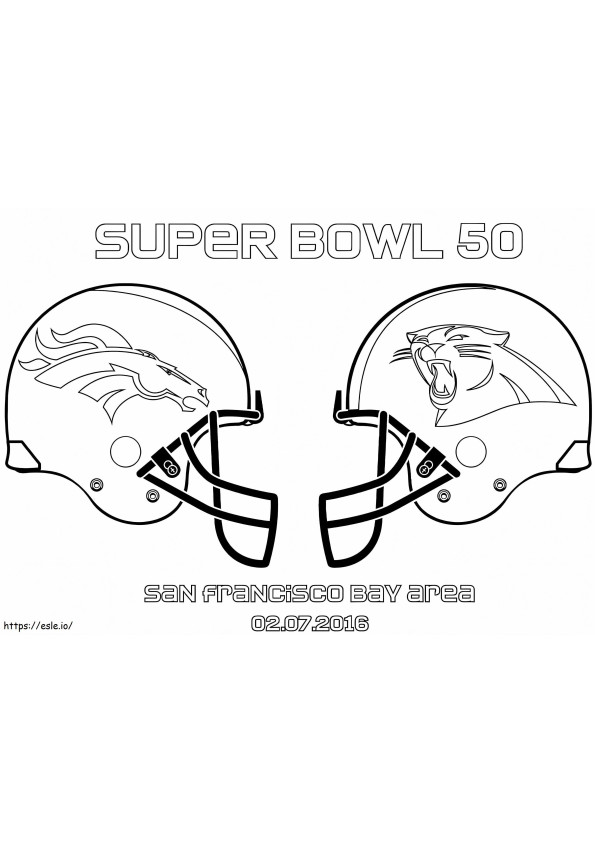 Super Bowl 50 Página Para Colorear para colorear