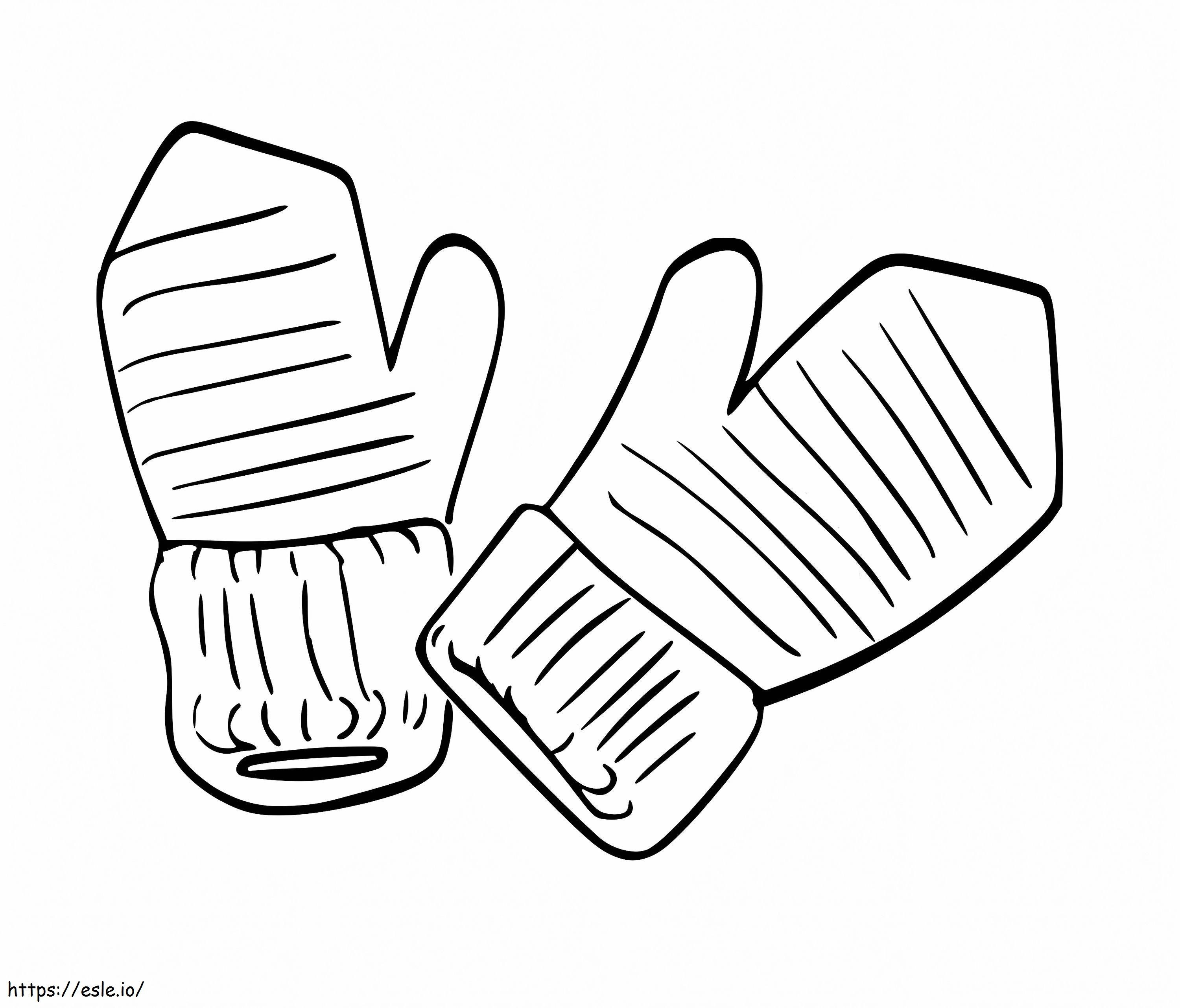 Mittens Free coloring page