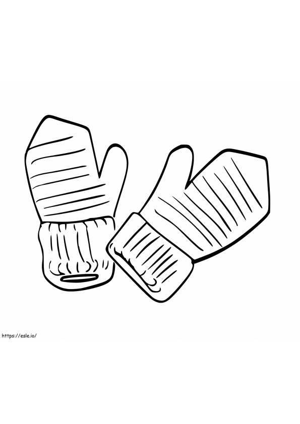 Mittens Free coloring page