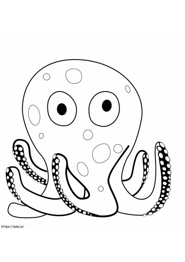 Cute Octopus A4 coloring page