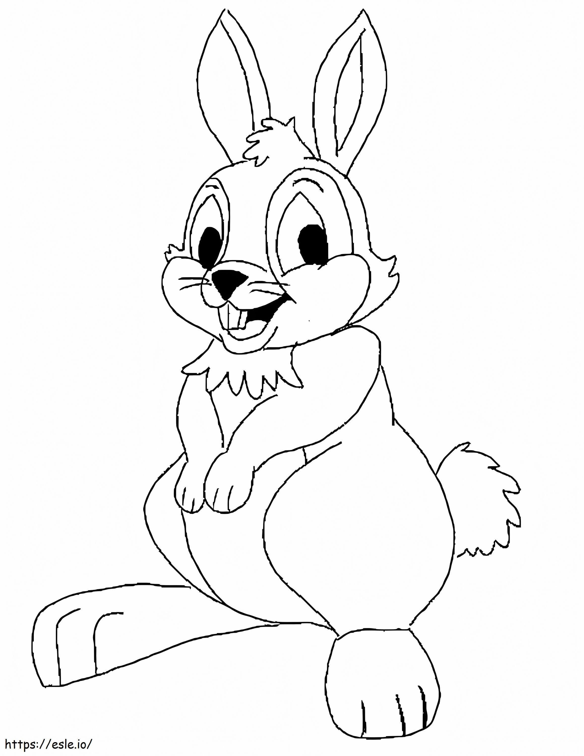 Desenho de coelho sorrindo para colorir