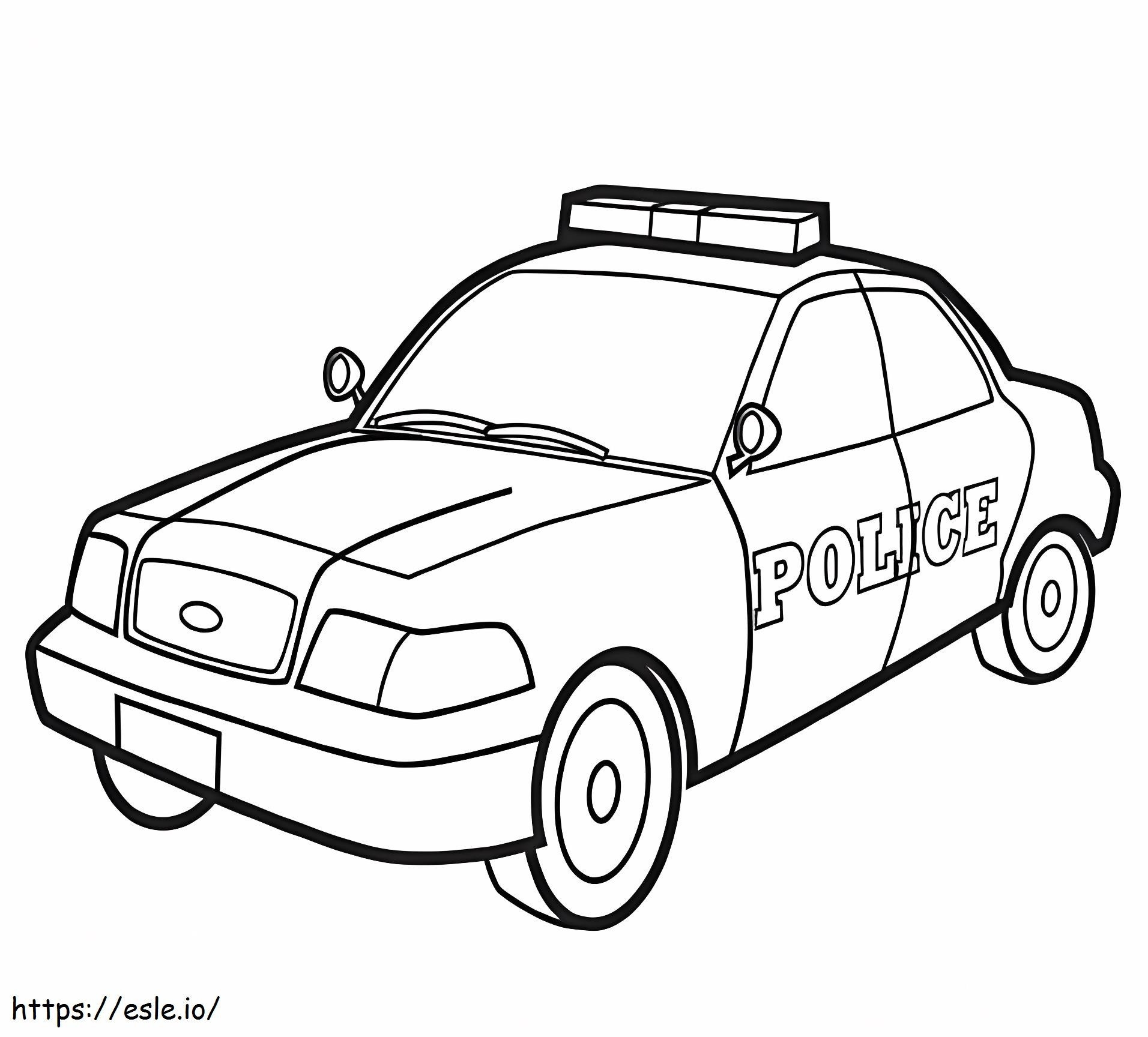 Samochód policyjny do druku za darmo kolorowanka