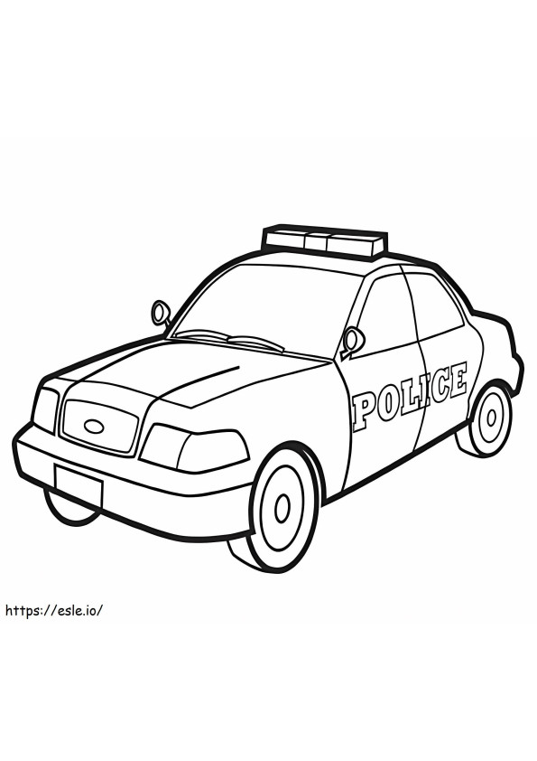 Police Car Free Printable coloring page