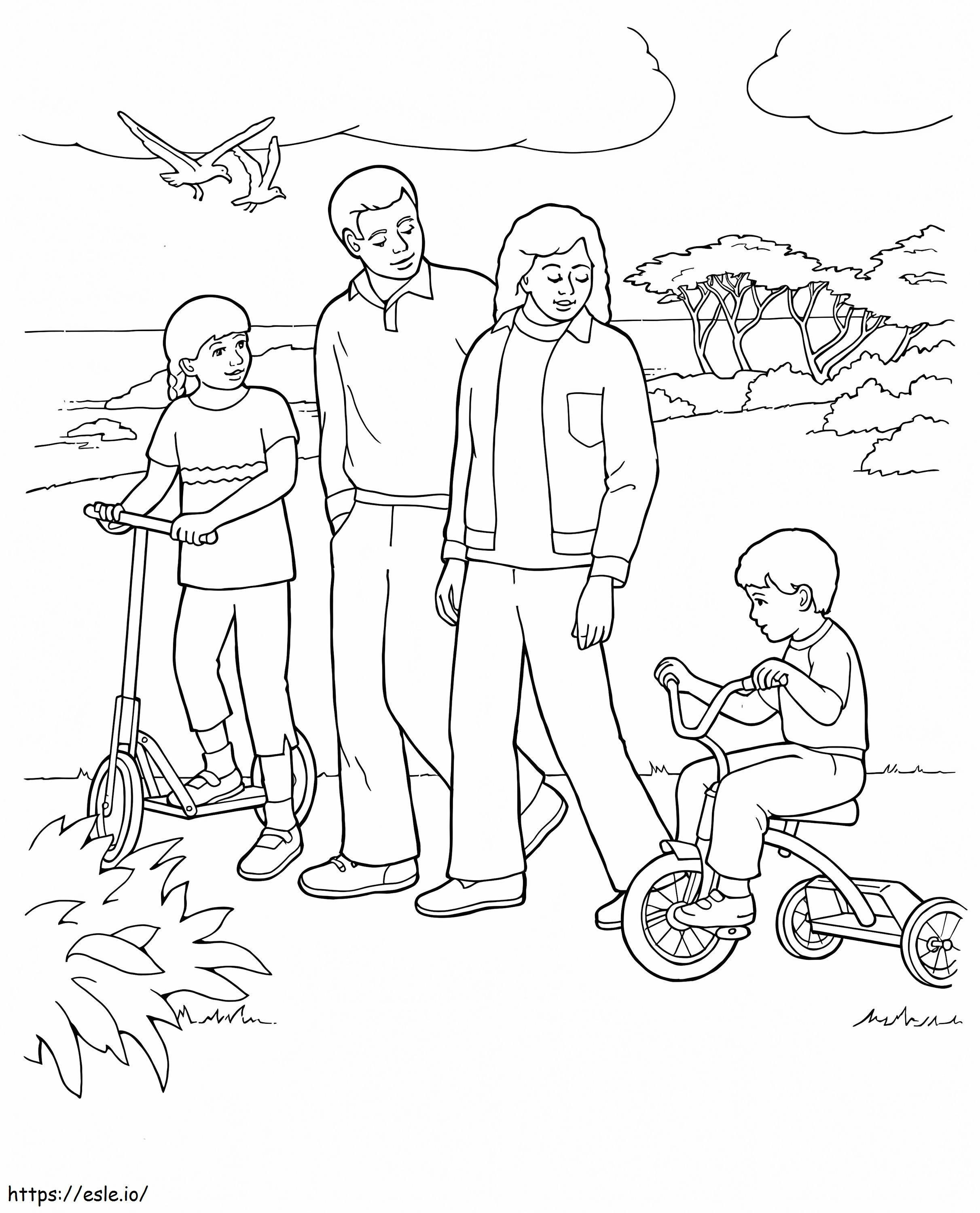 Family 3 coloring page