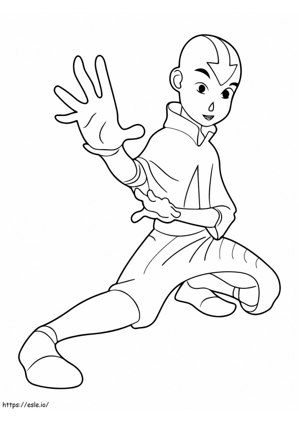 Aang Fighting Style Korran legenda värityskuva