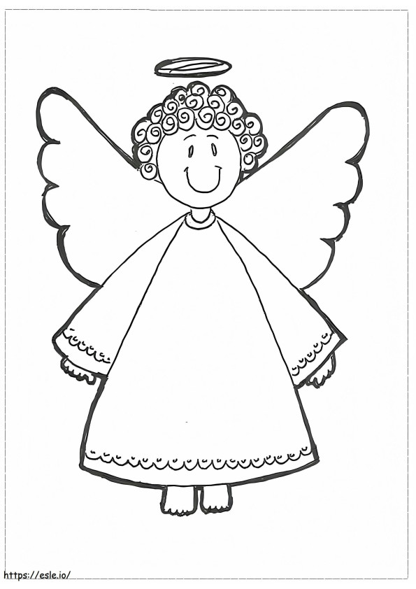 Pretty Angel 1 coloring page