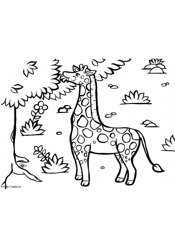 Girafa de imprimat de colorat
