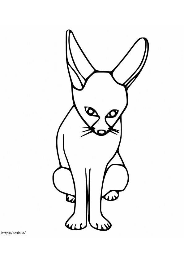 Ușor Fennec Fox de colorat