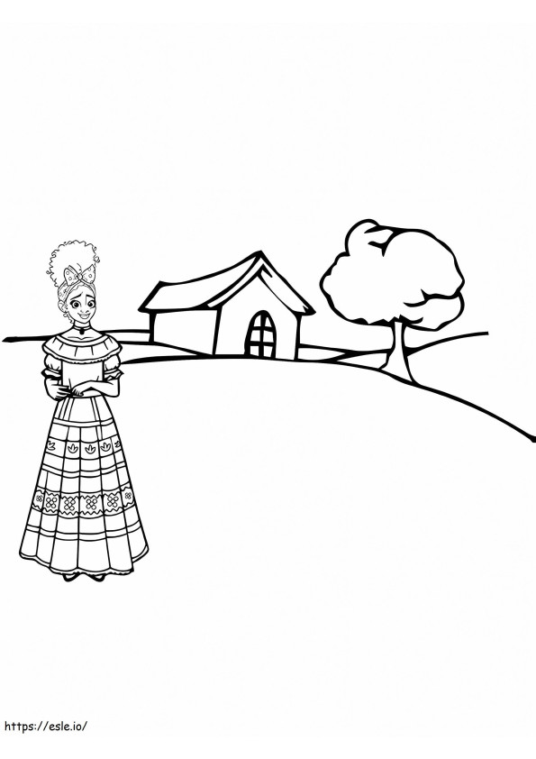 Charm Dolores And House coloring page