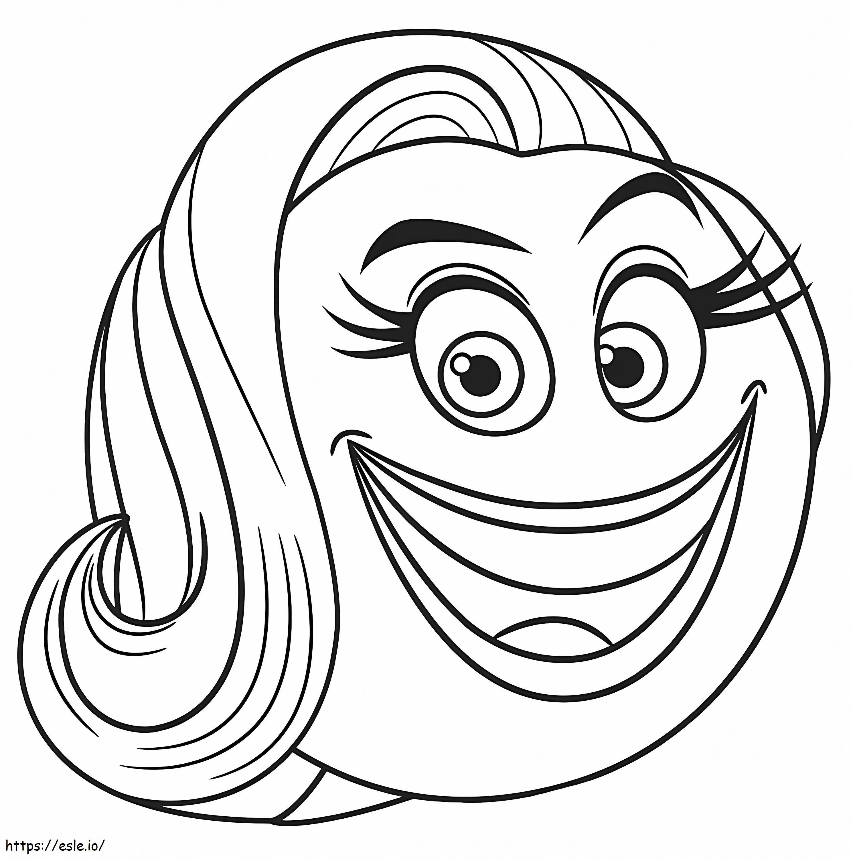 Smiler uit de Emoji-film kleurplaat kleurplaat