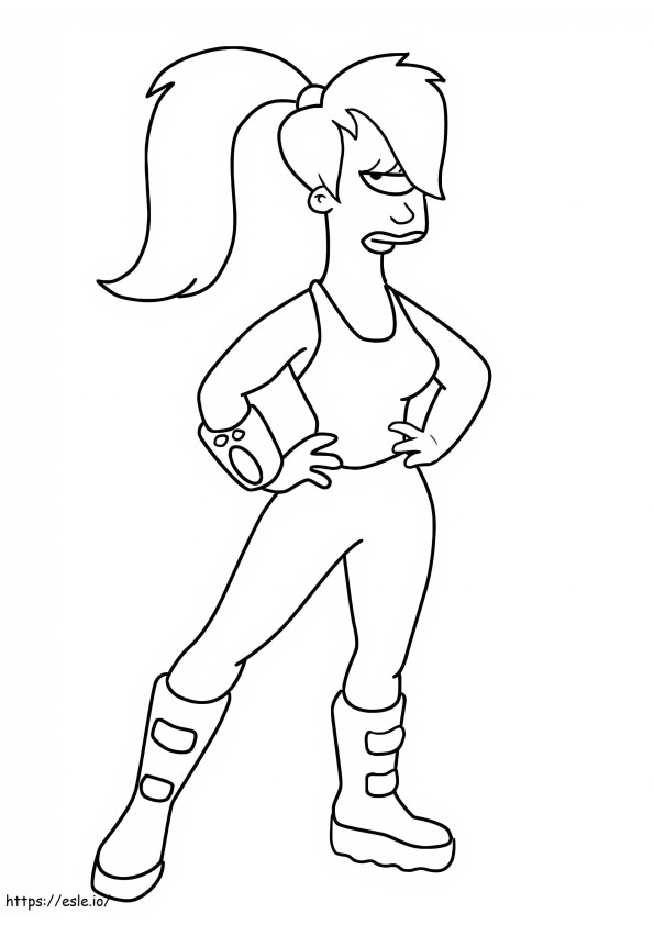 Leela From Futurama coloring page