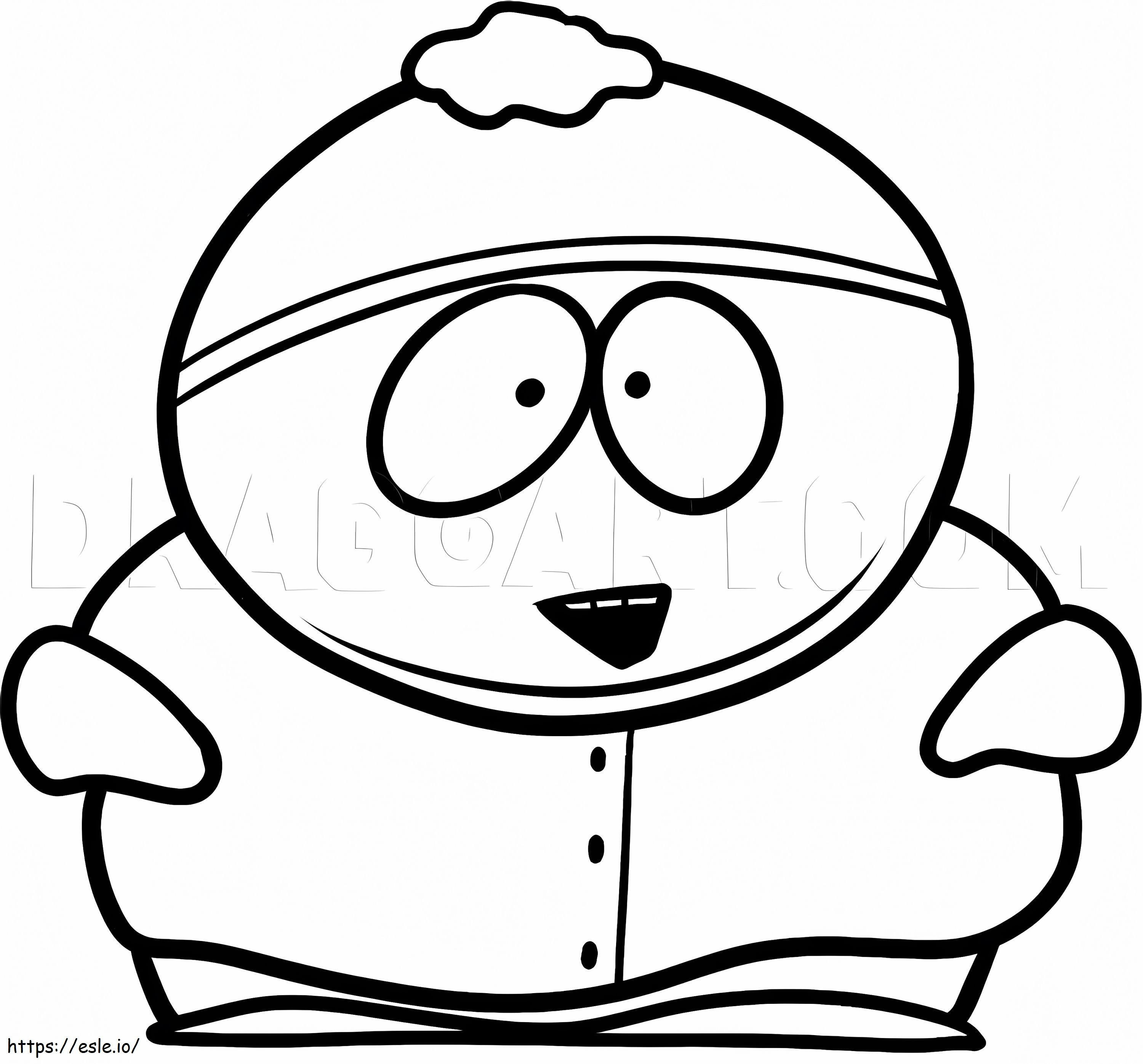 Smiling Eric Cartman coloring page