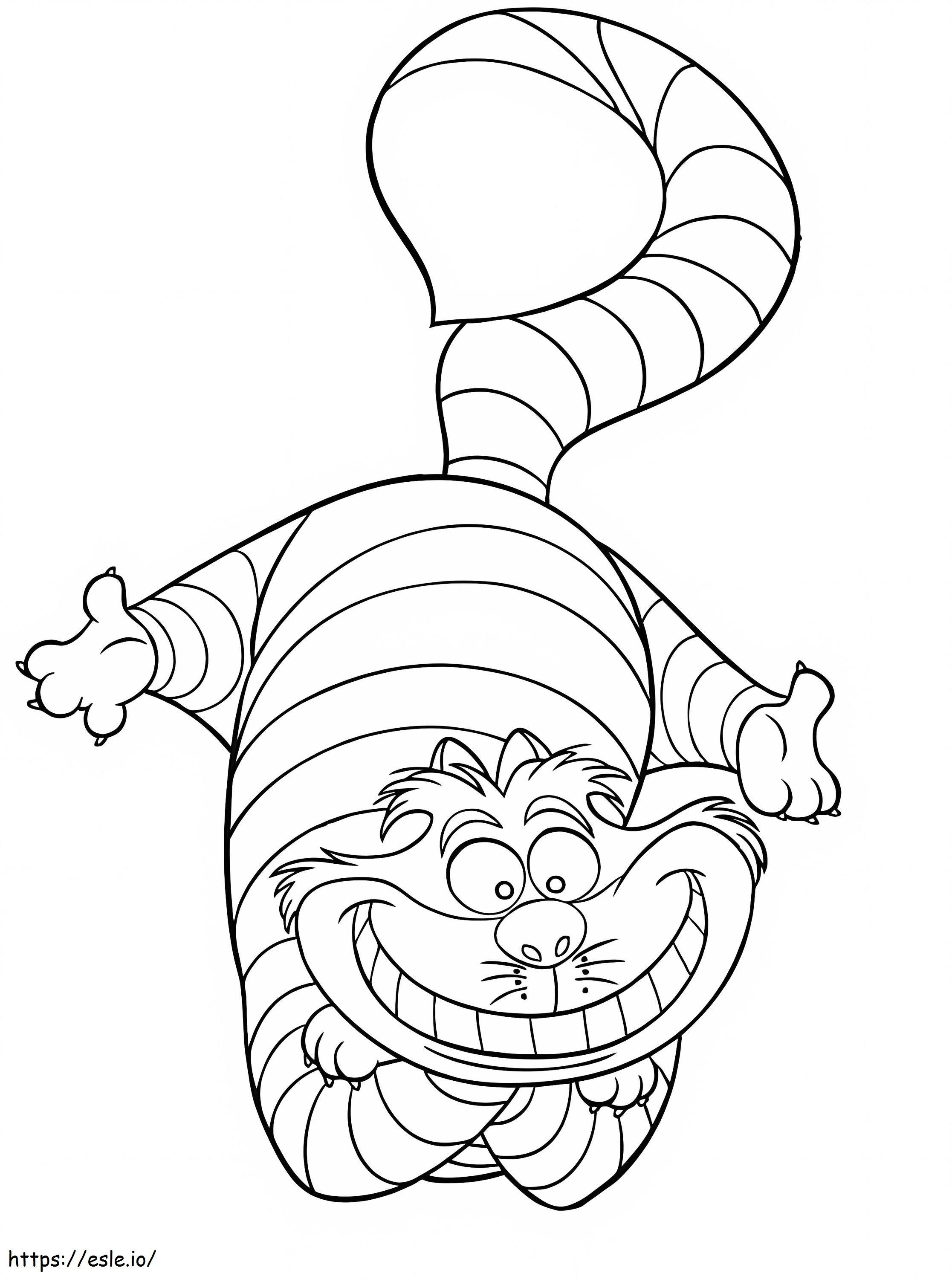 Gato Cheshire imprimível grátis para colorir
