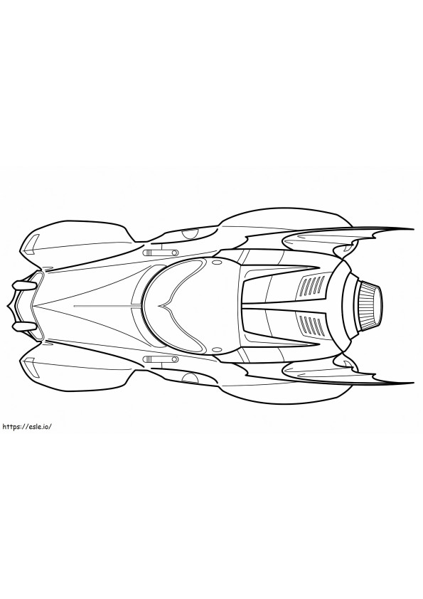 Top View Batmobile coloring page