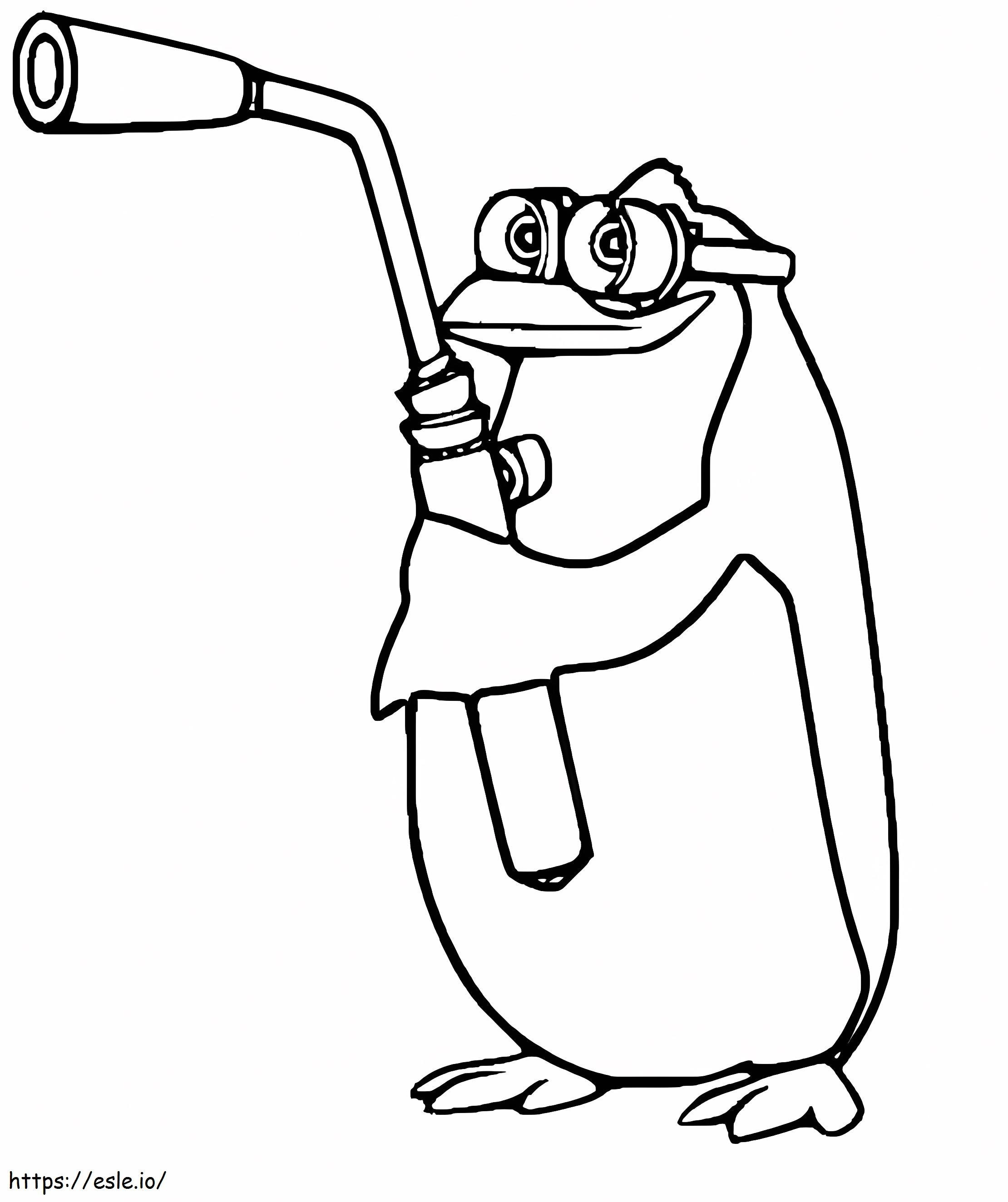 Private Penguin coloring page