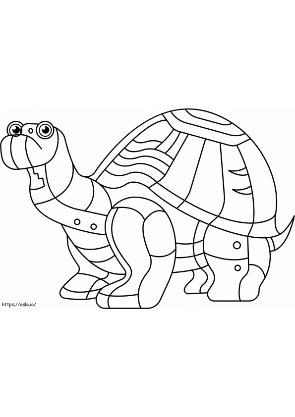 Abstract Turtle coloring page