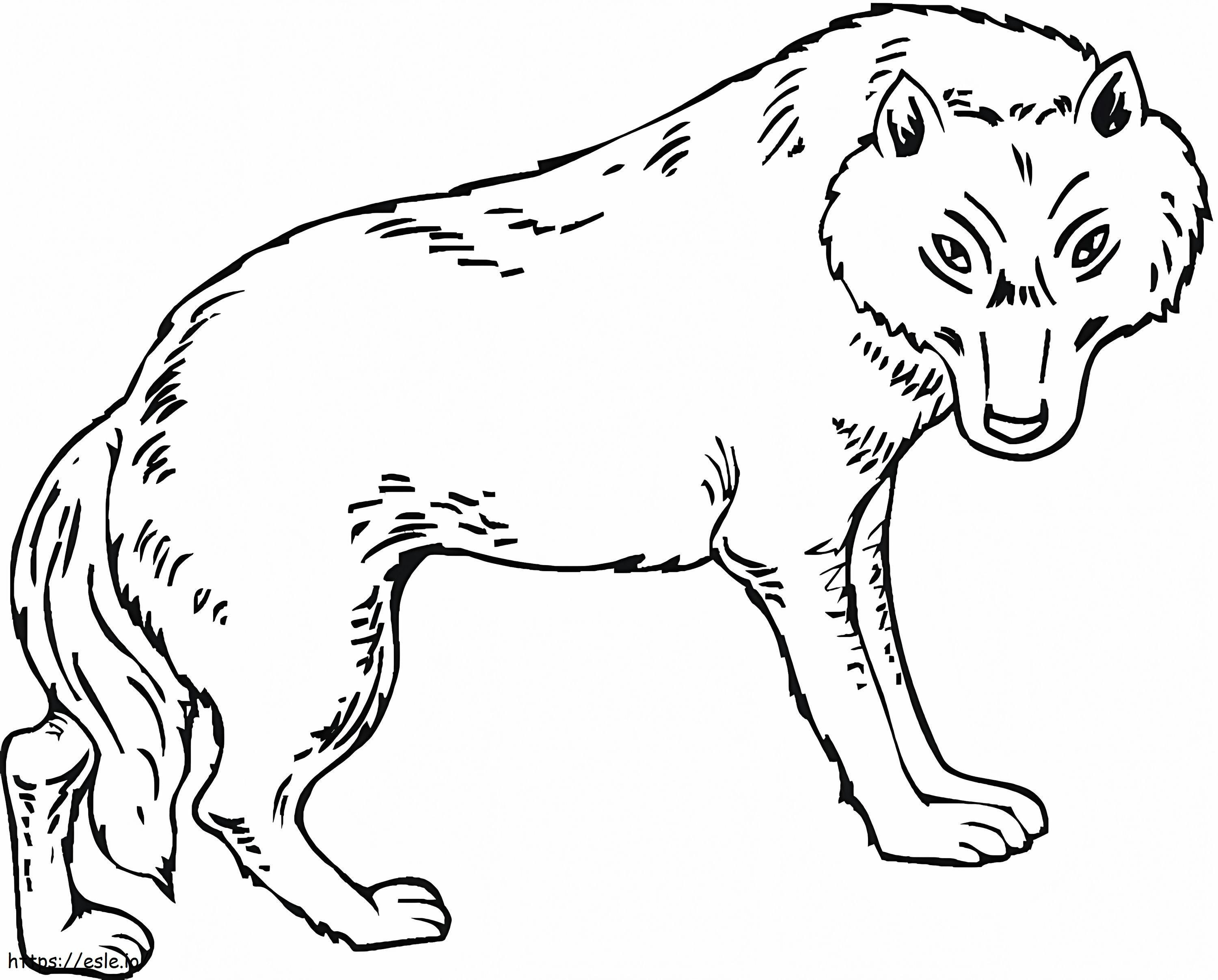 Coloriage Grand loup à colorier à imprimer dessin