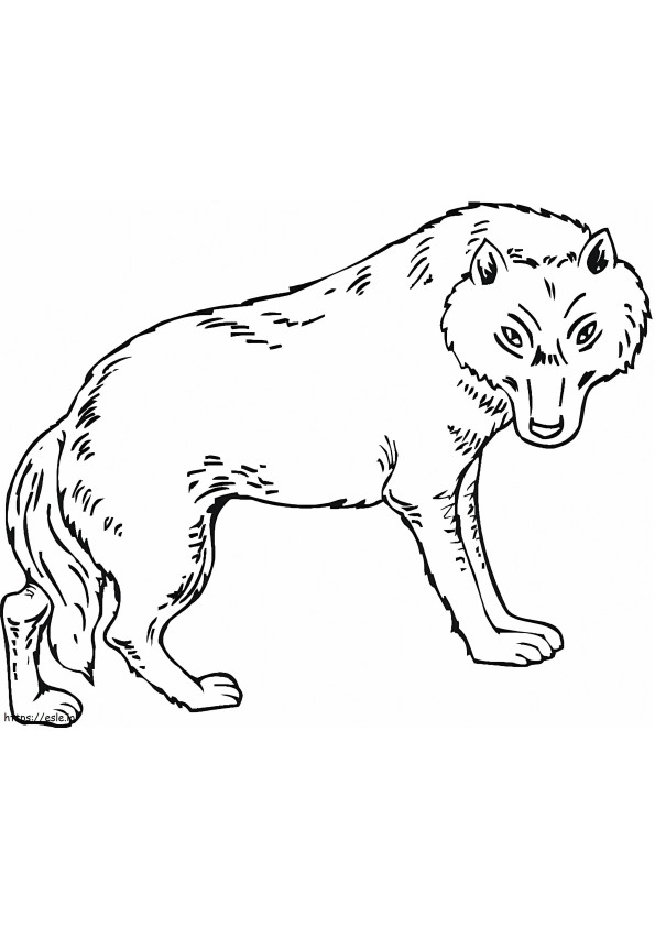 Coloriage Grand loup à colorier à imprimer dessin