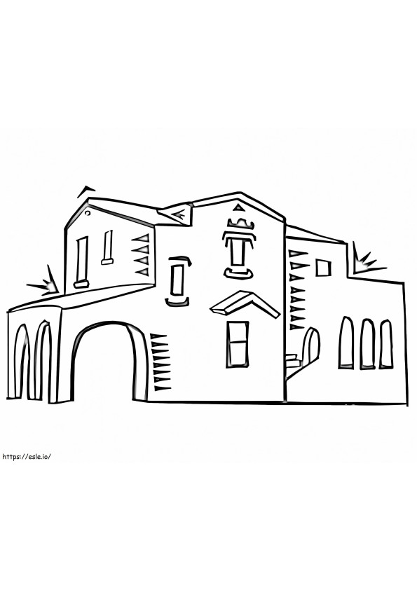 Spanish Architecture coloring page