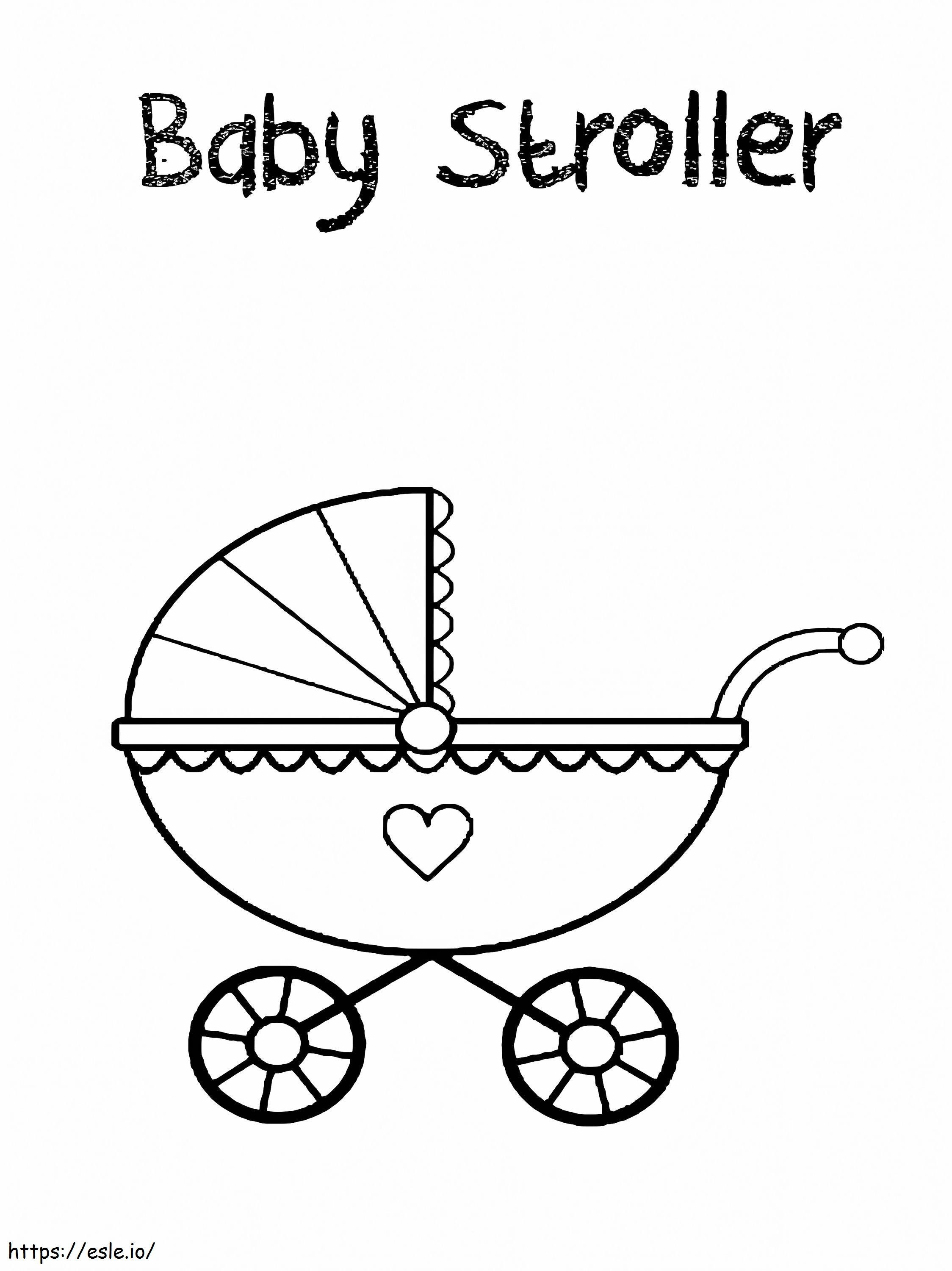 Baby Stroller Coloring Page coloring page