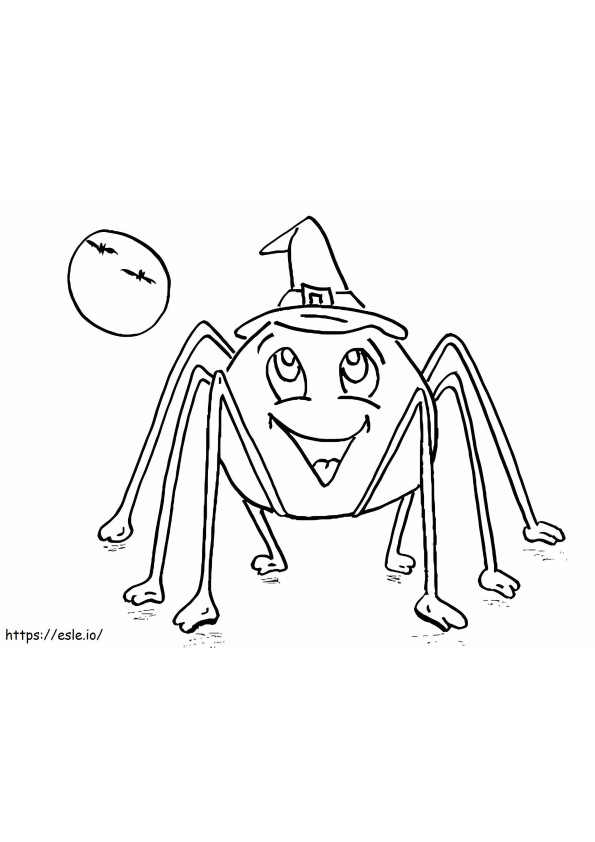 Araña de Halloween para colorear