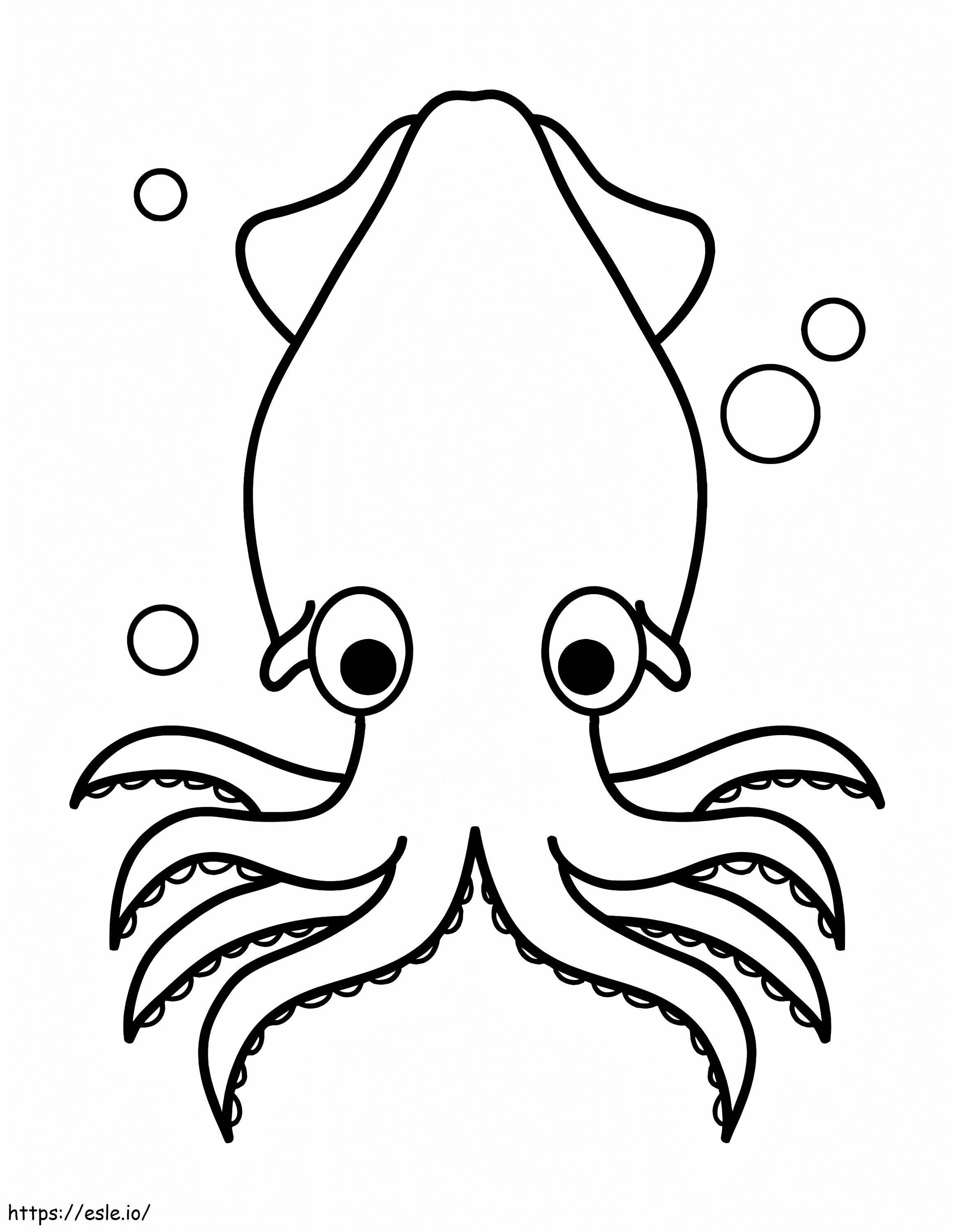 Basic Squid coloring page