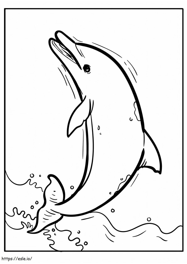 Dibujo de delfines saltando para colorear