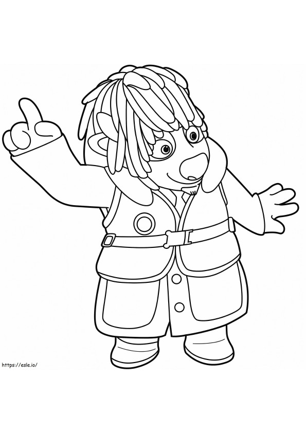 Professor Buffo From Special Agent Oso coloring page