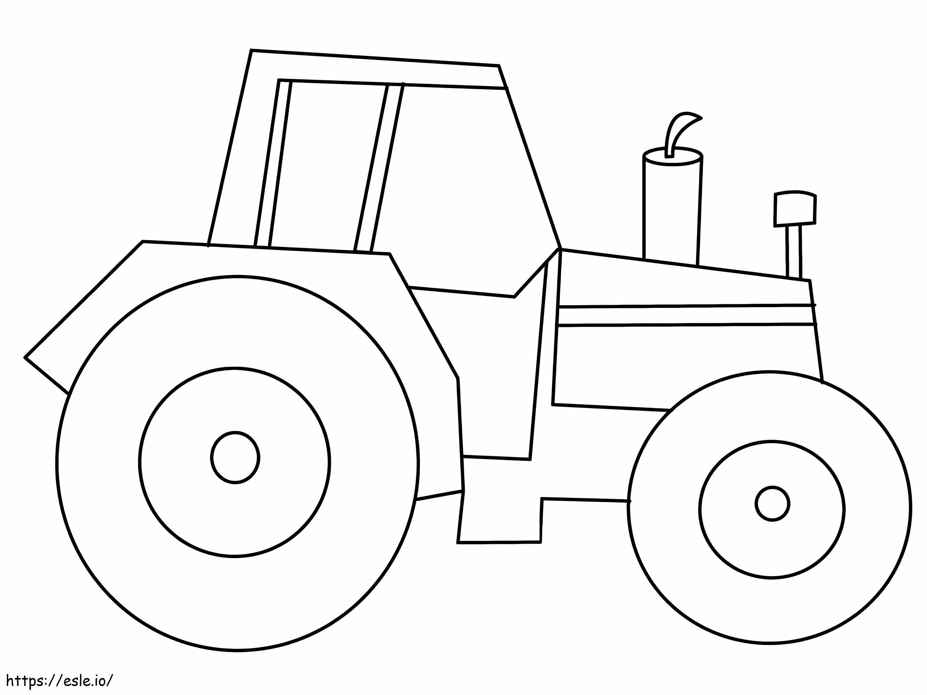Coloriage Tracteur facile à imprimer dessin