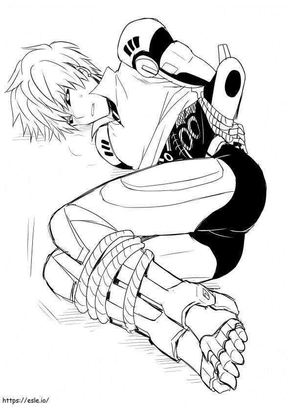 Genos Is Trapped coloring page