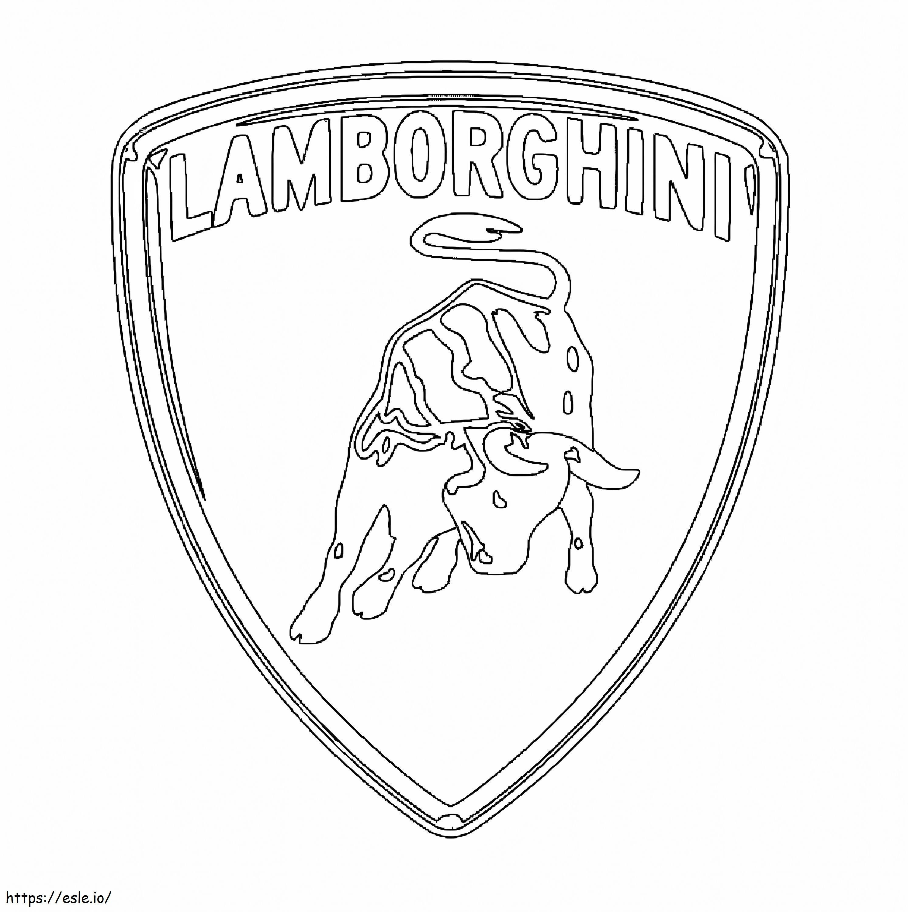 Lamborghini Logo coloring page