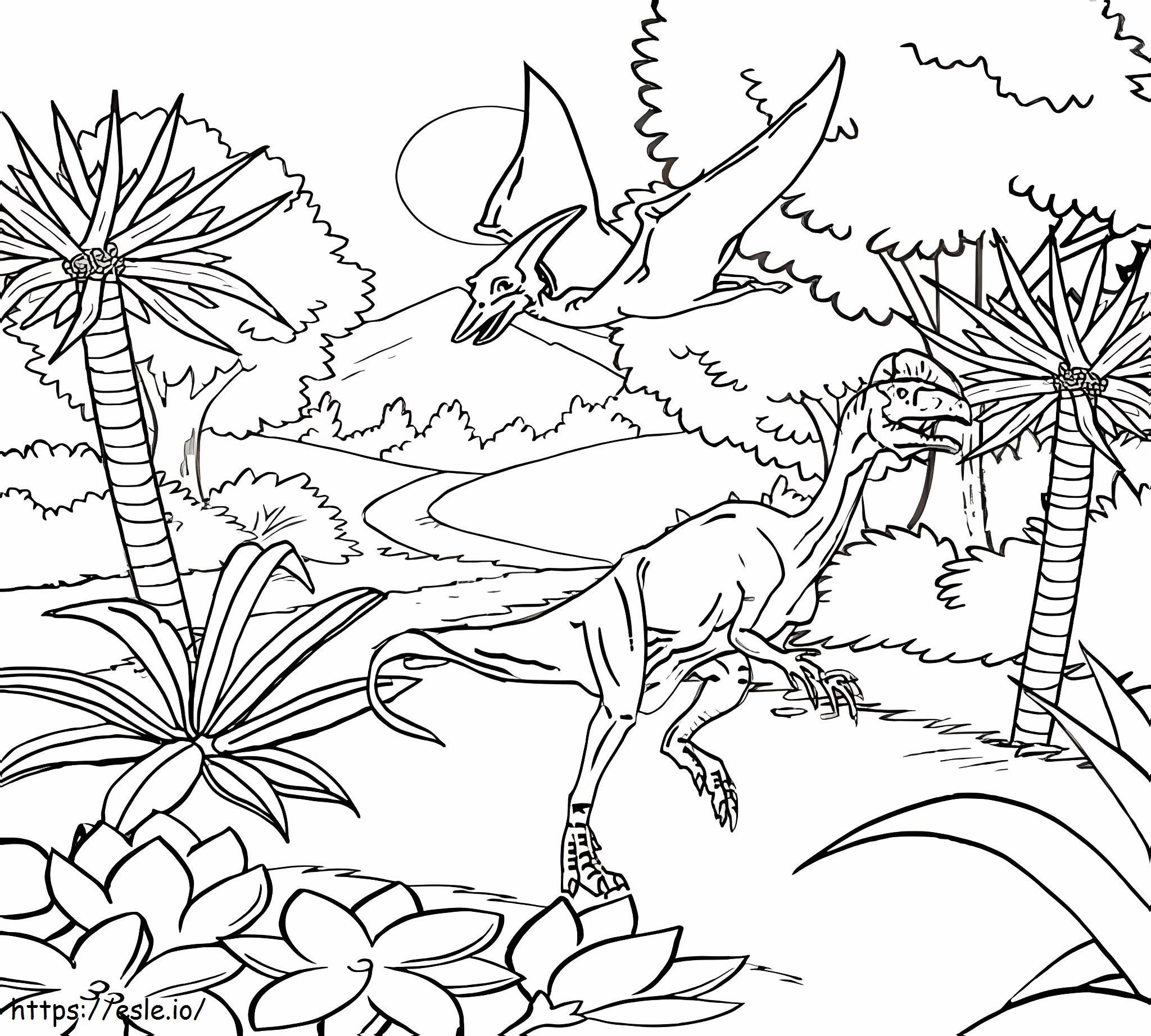 Stone Age Dinosaur coloring page
