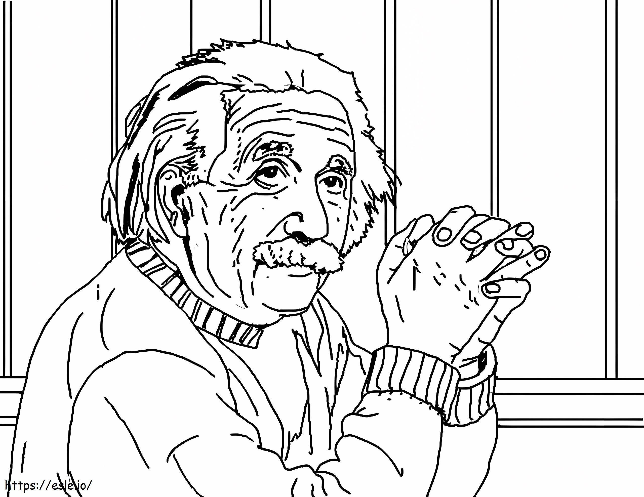 Free Albert Einstein coloring page