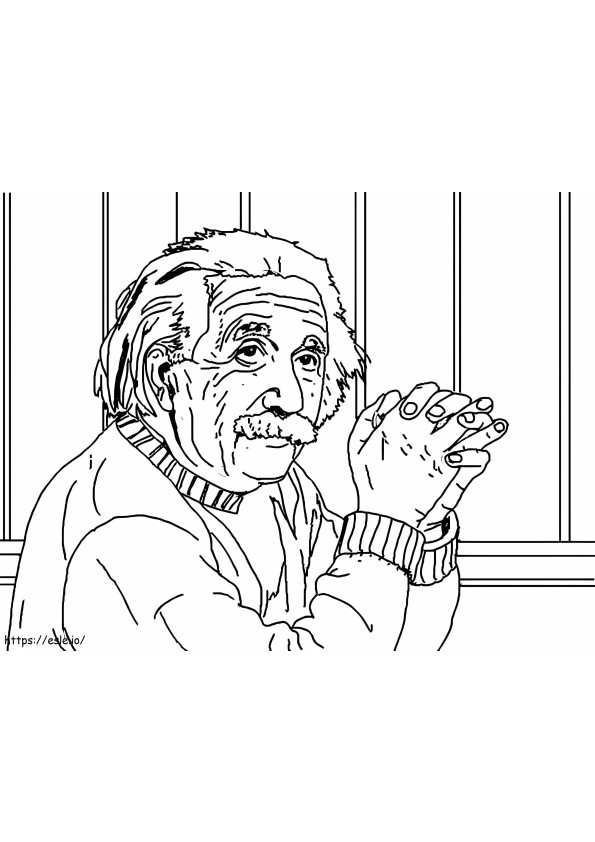 アルバート・アインシュタインを無料で ぬりえ - 塗り絵