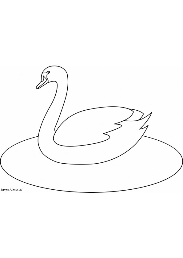 Simple Swan 1024X714 coloring page