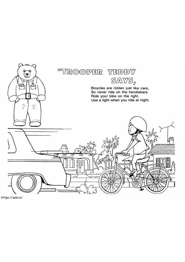 Print Bicycle Safety coloring page