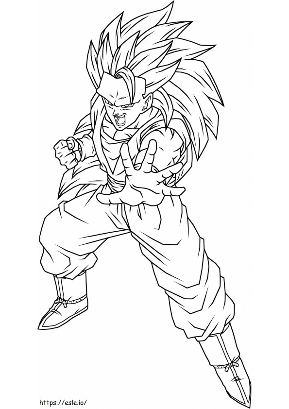 Impressionante Goku SSj3 da colorare