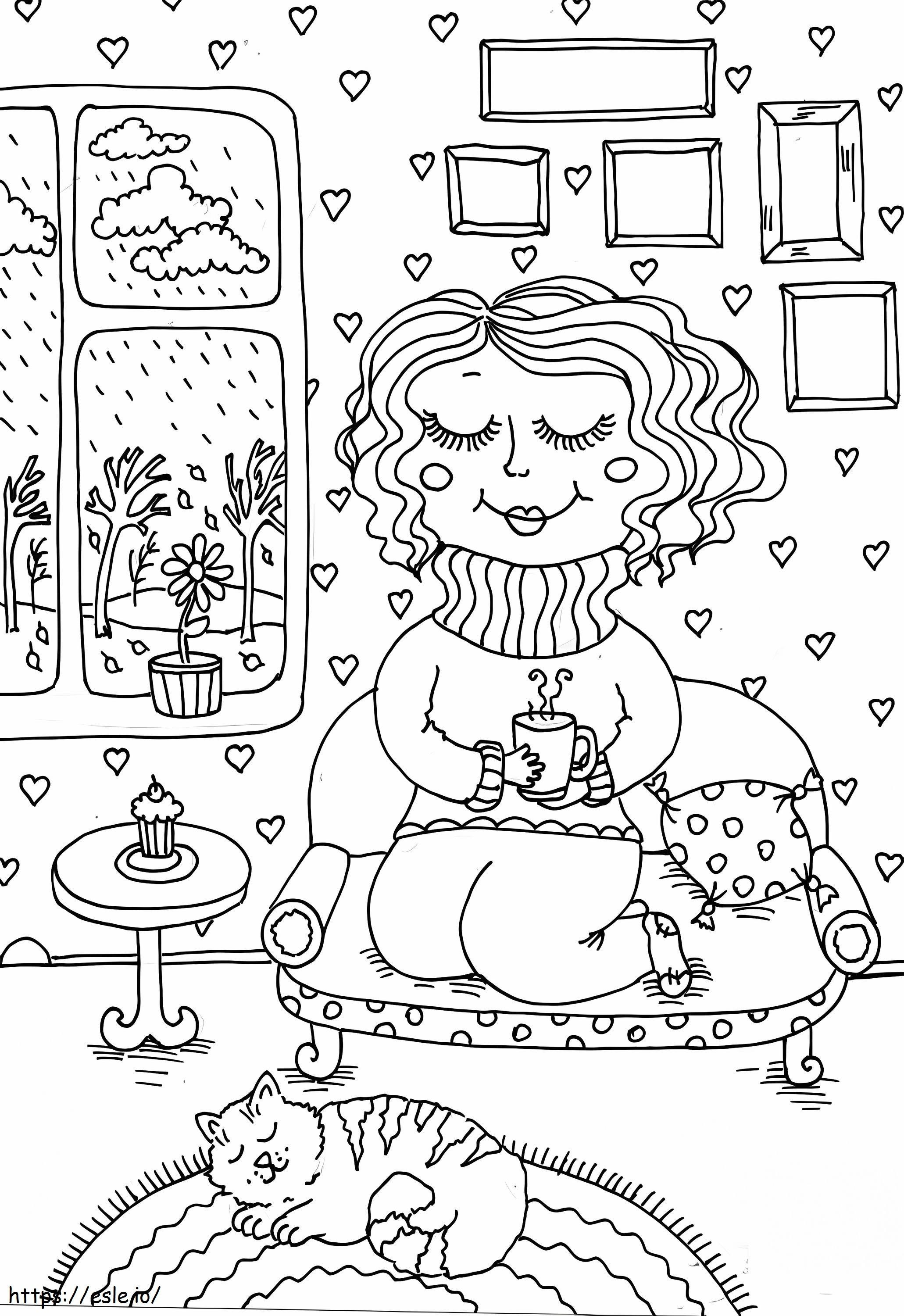 Peppy In November coloring page