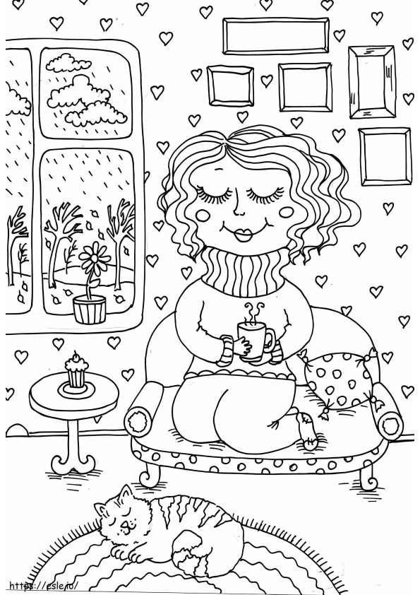 Peppy In November coloring page