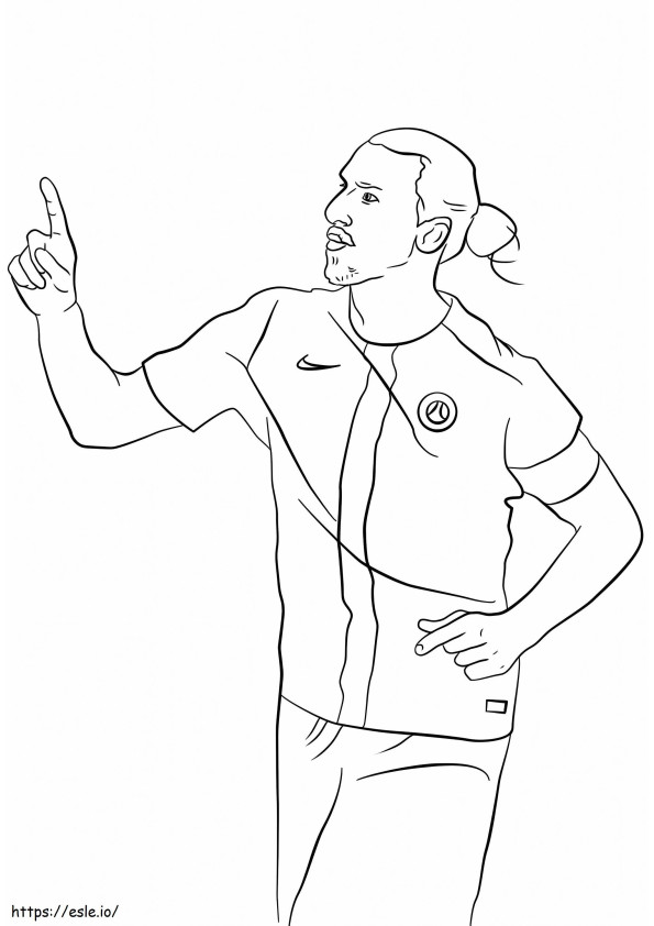 Zlatan Ibrahimovic 1 coloring page