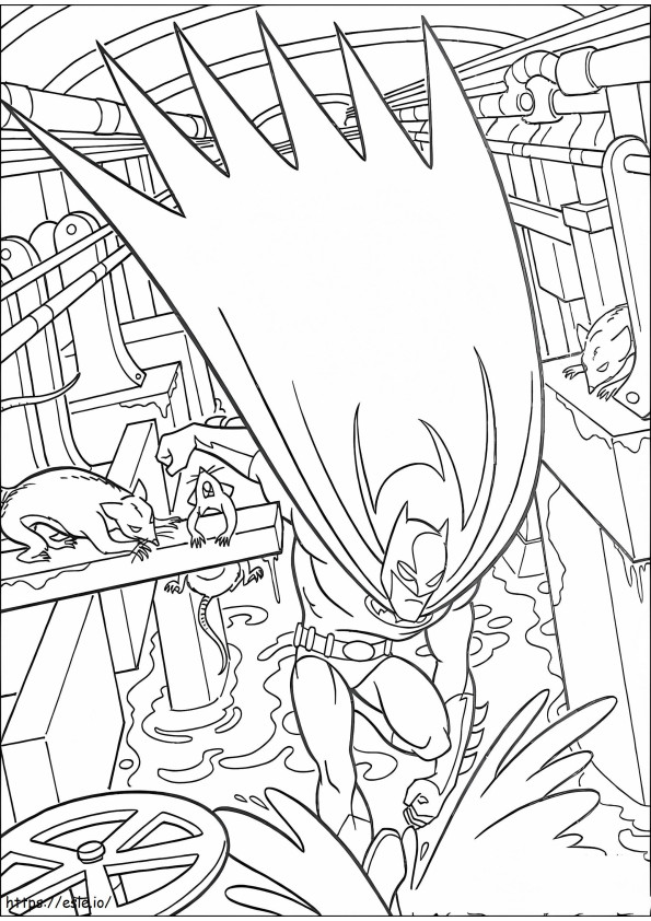 Batman In Sewage coloring page