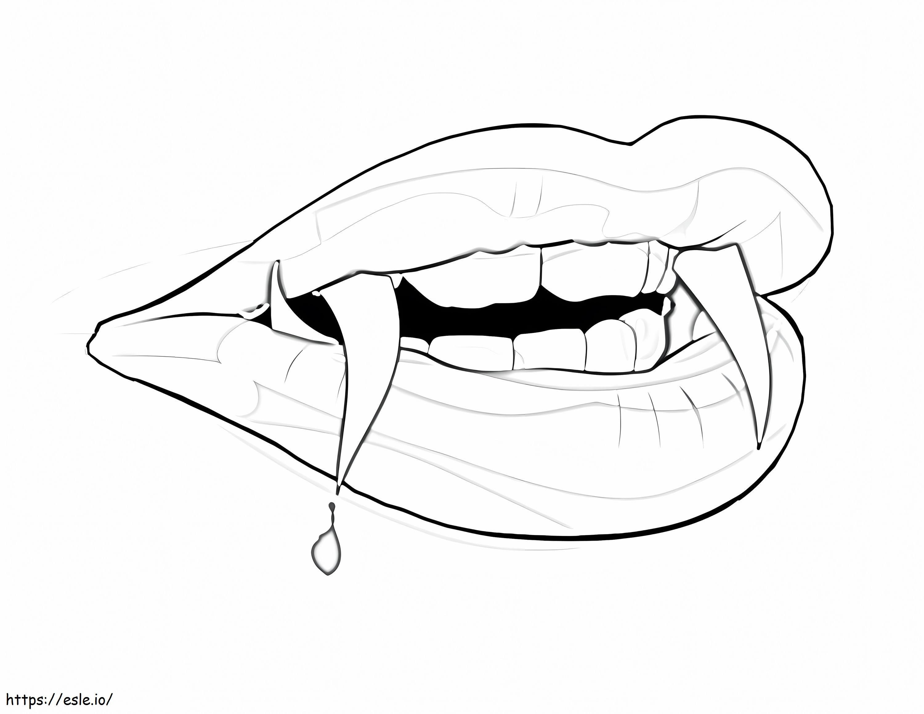 ヴァンパイアの歯 ぬりえ - 塗り絵
