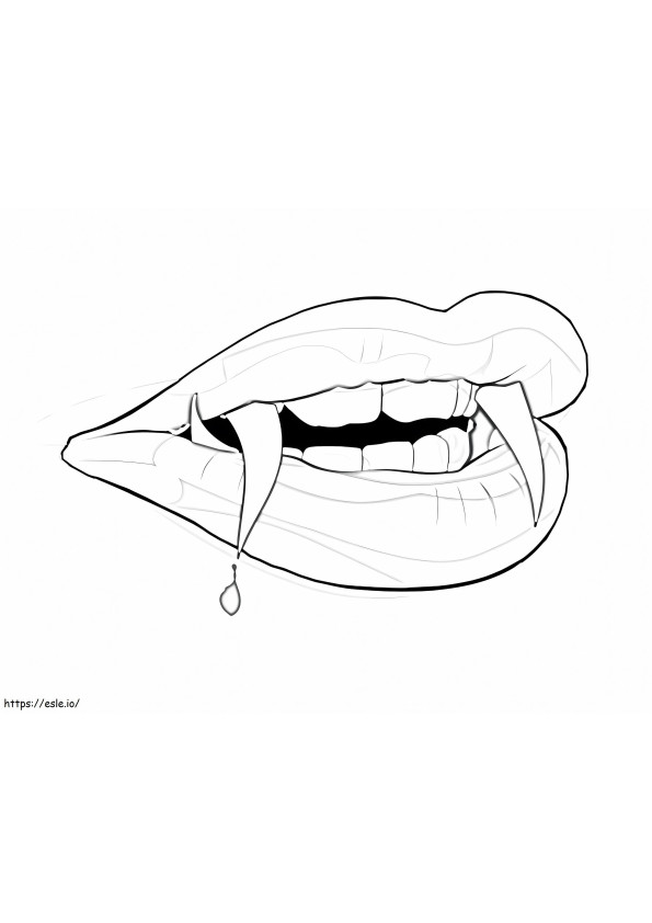 ヴァンパイアの歯 ぬりえ - 塗り絵