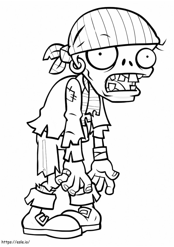 Zombie-piraatit värityskuva
