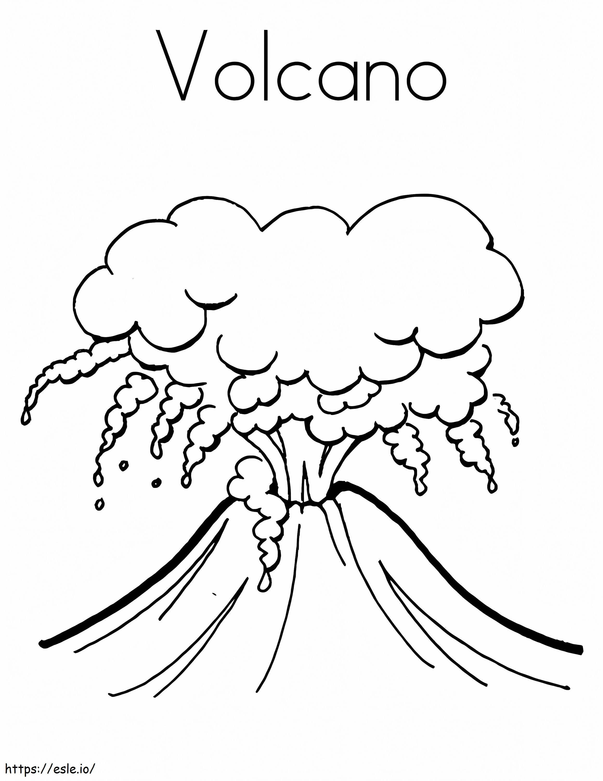 Der Schlackenkegel-Vulkan ausmalbilder