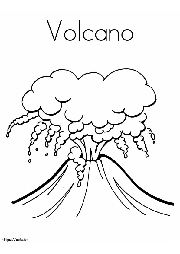 Coloriage Le volcan Cinder Cone à imprimer dessin