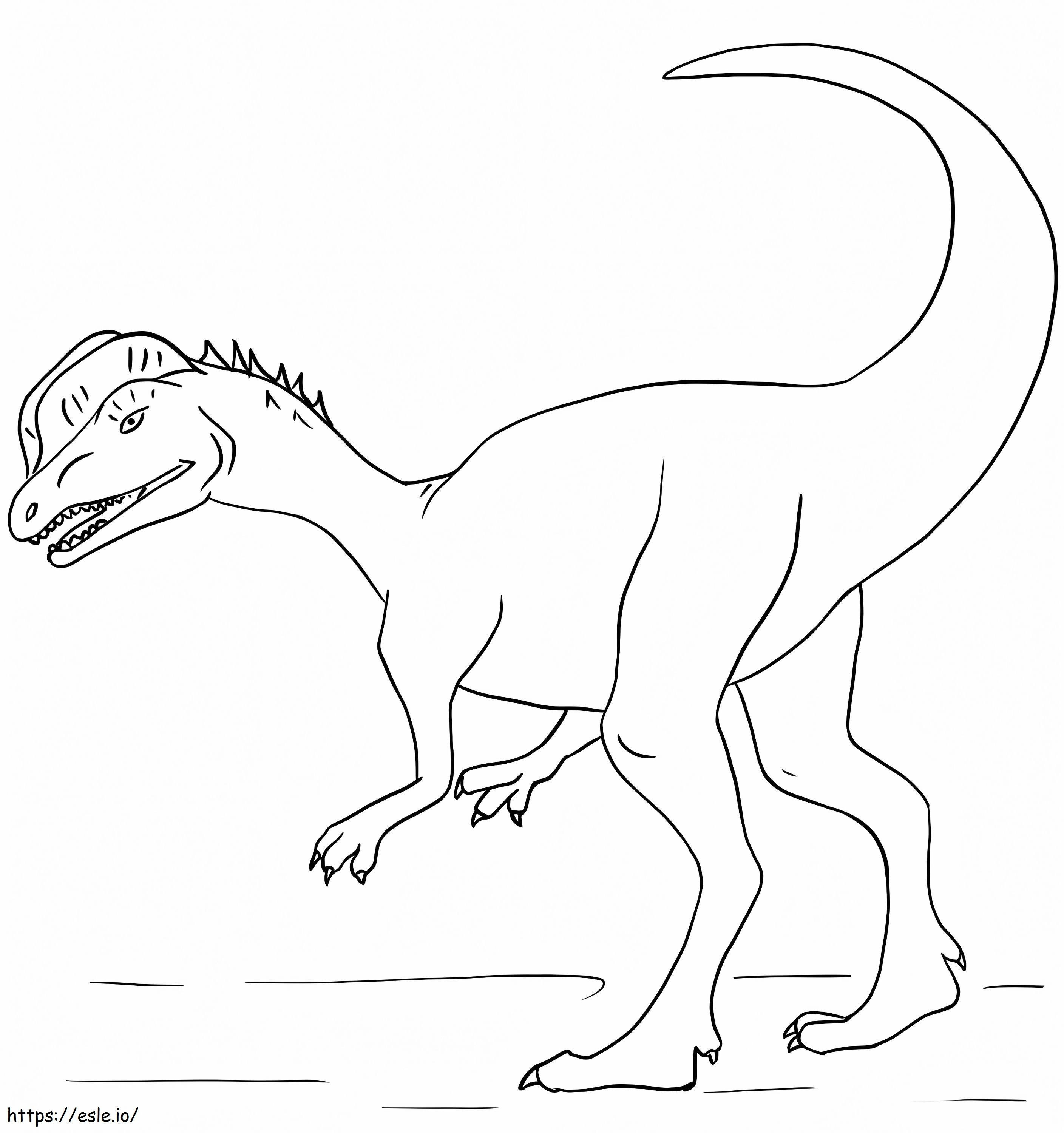 Dilophosaurus 1 de colorat