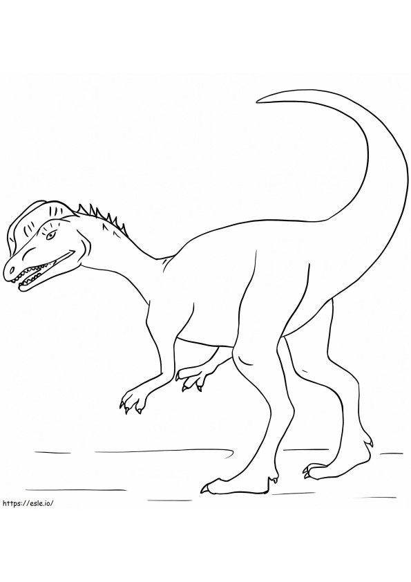 Dilophosaurus 1 Gambar Mewarnai